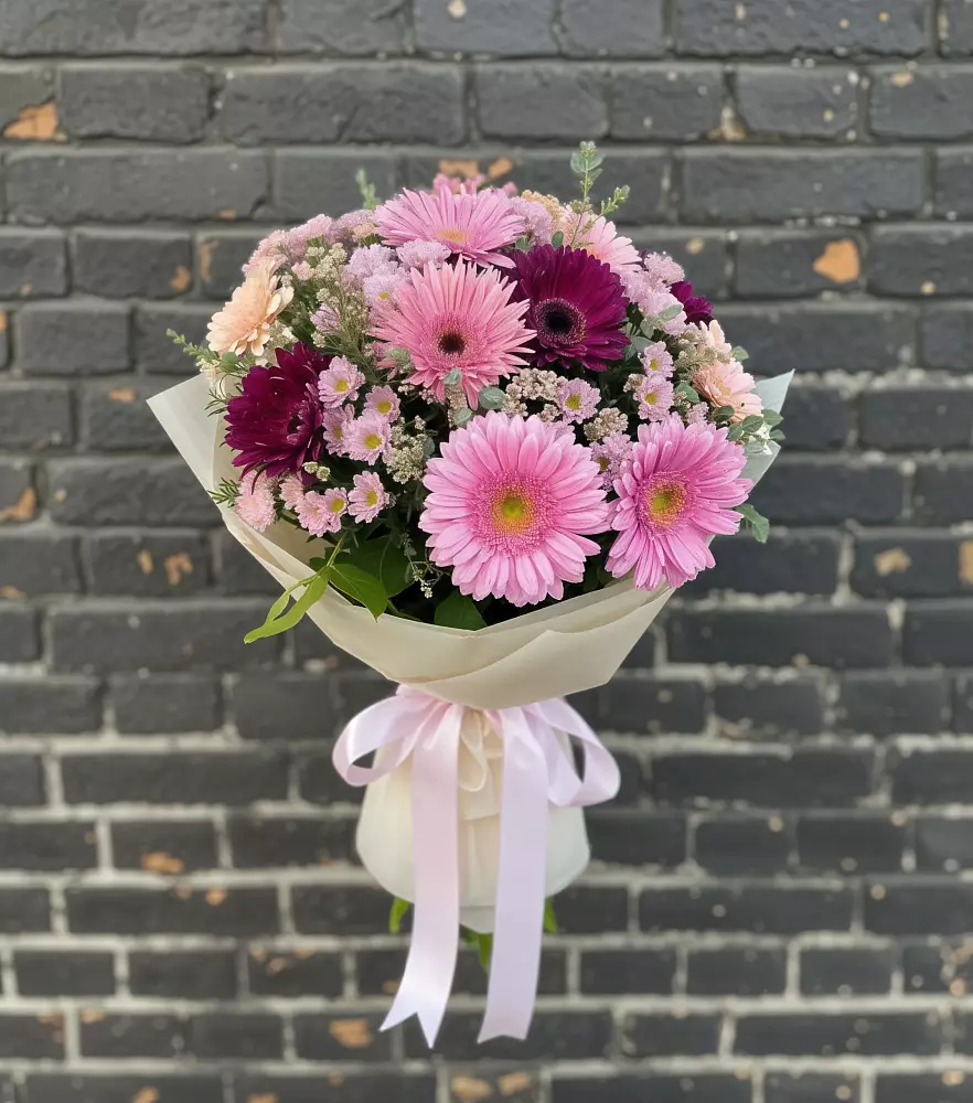 Букет цветов из: Герберы и Хризантемы в Баклашах