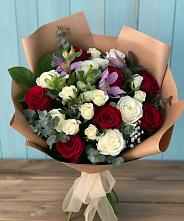Букет цветов из:  Розы и Альстромерии в Баклашах