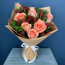 Букет цветов из:  Розы и Альстромерии в Баклашах
