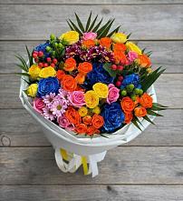 Букет цветов из:  Розы и Хризантемы #REPLACE_PRED# Баклашах