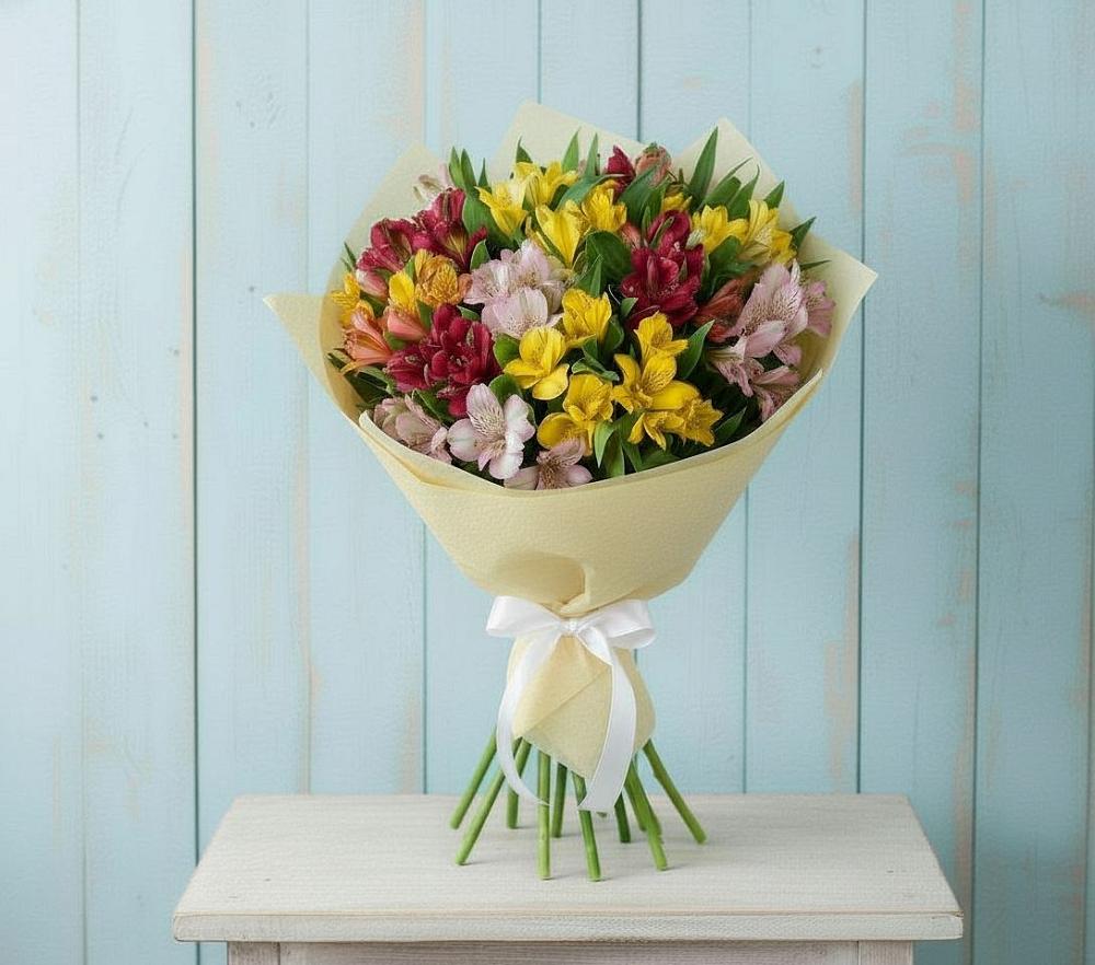 Букет цветов из: Альстромерии в Баклашах
