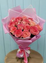 Букет 15 Розовых роз Равель в Баклашах