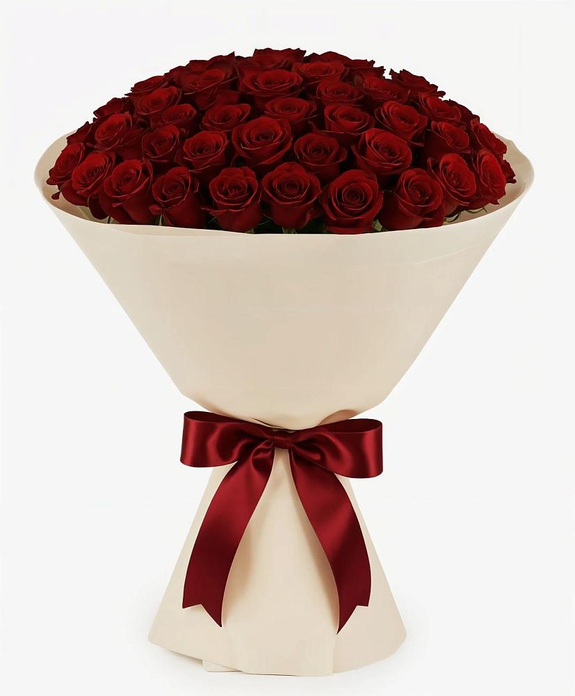 Букет 101 Бордовая роза Блэк Бакарра в Баклашах