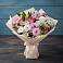 Букет цветов из: Хризантемы, Альстромерии и Розы в Баклашах